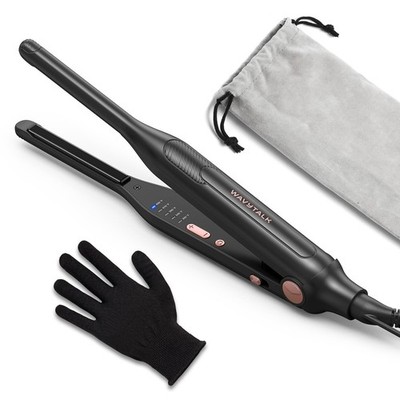 3/10'' Mini Flat Iron & Curling Iron - 5 Temp Settings, Small Hair Straightener f