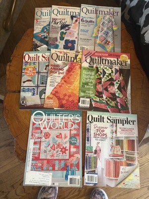 Lot Of 8 Quilting Magazine's.  5 Quiltmaker 2 Quilt Sampler 1Quilters world