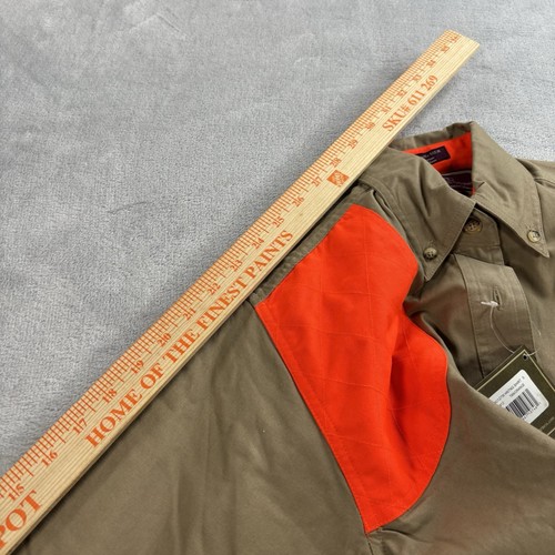 NWT Boyt Harness Co Mens S Upland Field Hunting Shooting Shirt Tan Hunter Orange - Picture 7 of 9