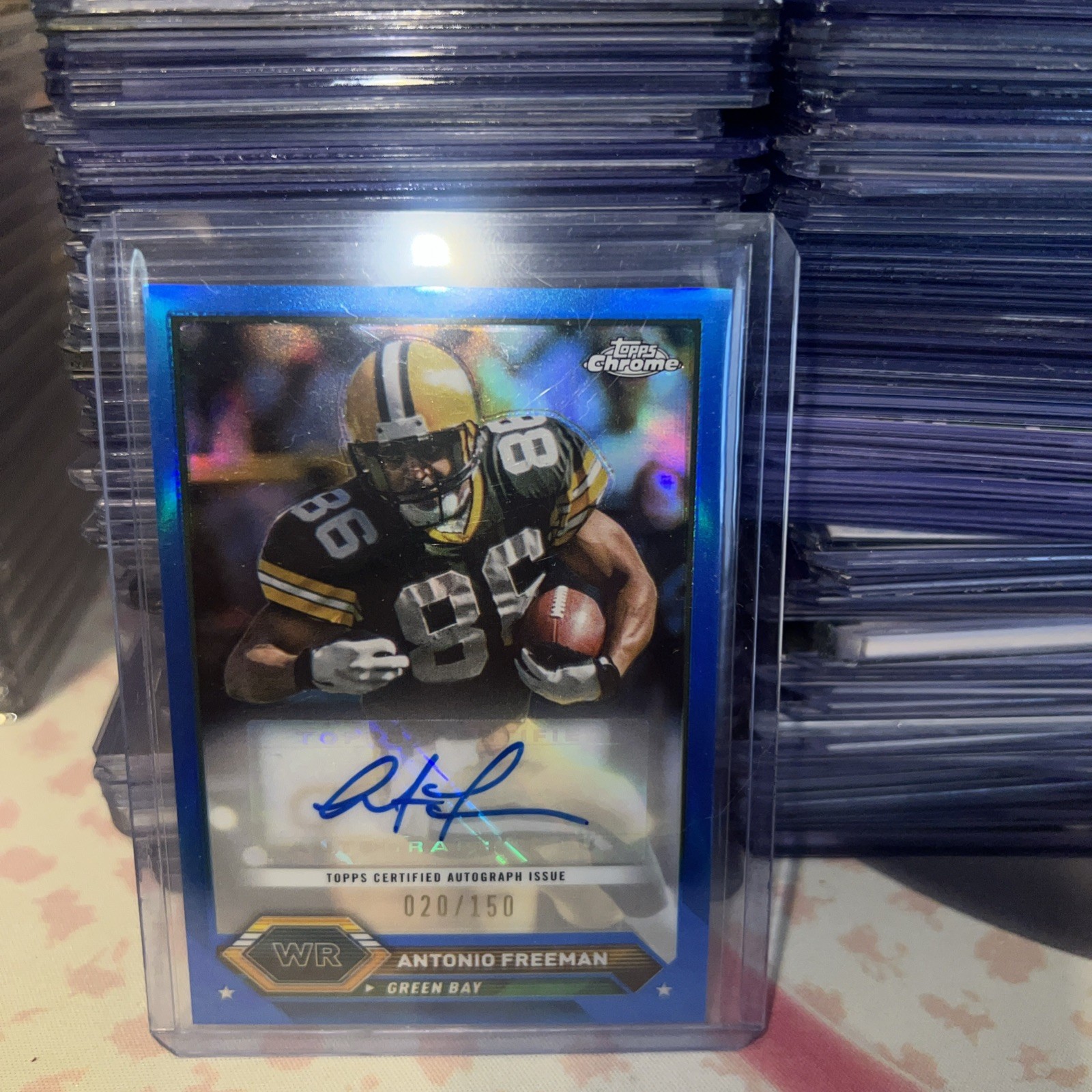 2023 Topps Composite Chrome Autograph Antonio Freeman #TCAAF Blue Refractor /150