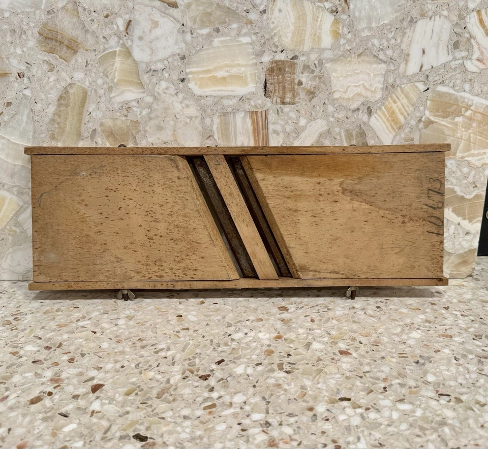 Antique Wooden Kraut Cabbage Slaw Cutter Box Primitive Farm Tool Kitchen Rustic - Image 3 of 4