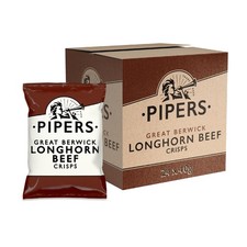 Pipers Great Berwick Longhorn Beef Crisps 24x40g