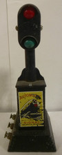 VINTAGE MARX ALL METAL 0 SCALE 2 LIGHT BLACK BLOCK SIGNAL ONLY GREEN LIGHT WORKS
