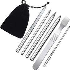 6 Pieces Paracord Stitching Set 6 Sizes Paracord FID Lacing Stitching Needles Sm