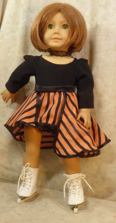 Doll Clothes Made2Fit American Girl 18" 4 pcs Ice Skate 2 Skirts Leotard Black