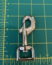 3/4" Swivel Snap Hook, Nickel Plated Zinc-Diecast for 3/4" Webbing Dog Leash