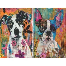 Abstract Dogs #2 | A4 Rice Paper | Paper for Decoupage | Craft Kreatively