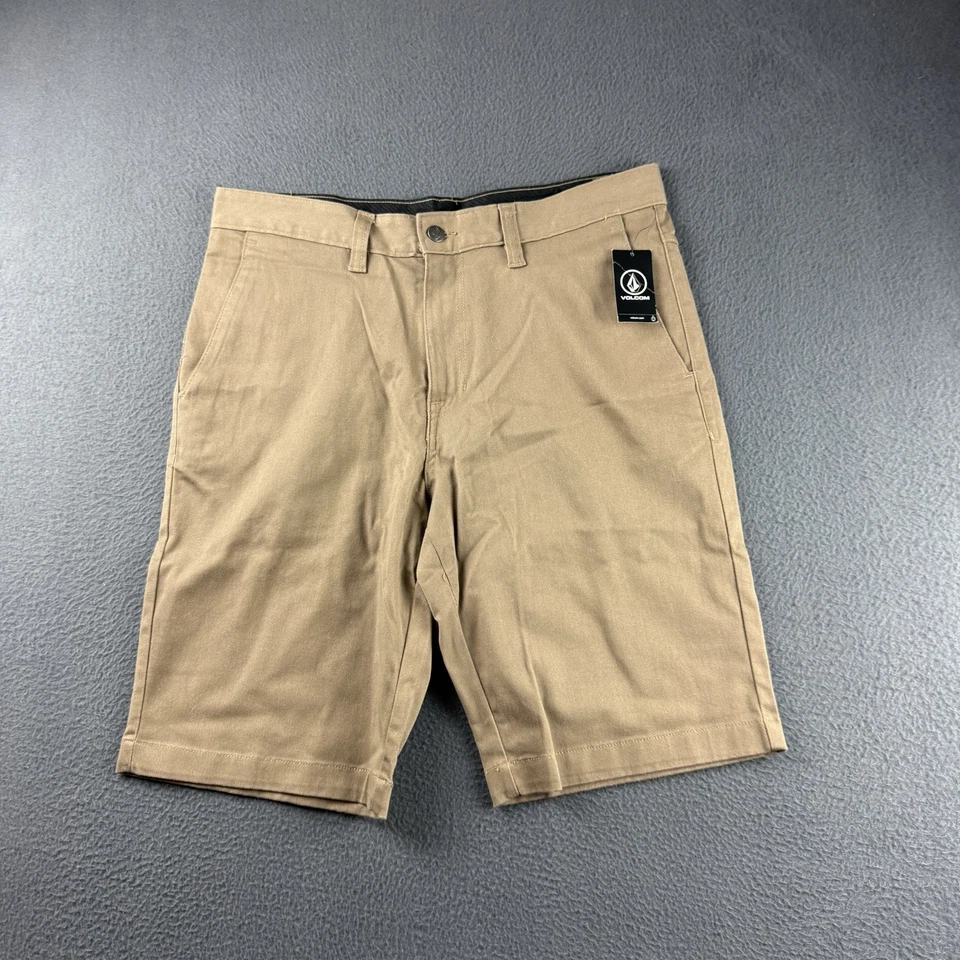 Volcom Shorts Men’s 34* Beige Vmonty Stretch Chino 11” Flat Skater Nordstrom NEW - Image 2 of 4