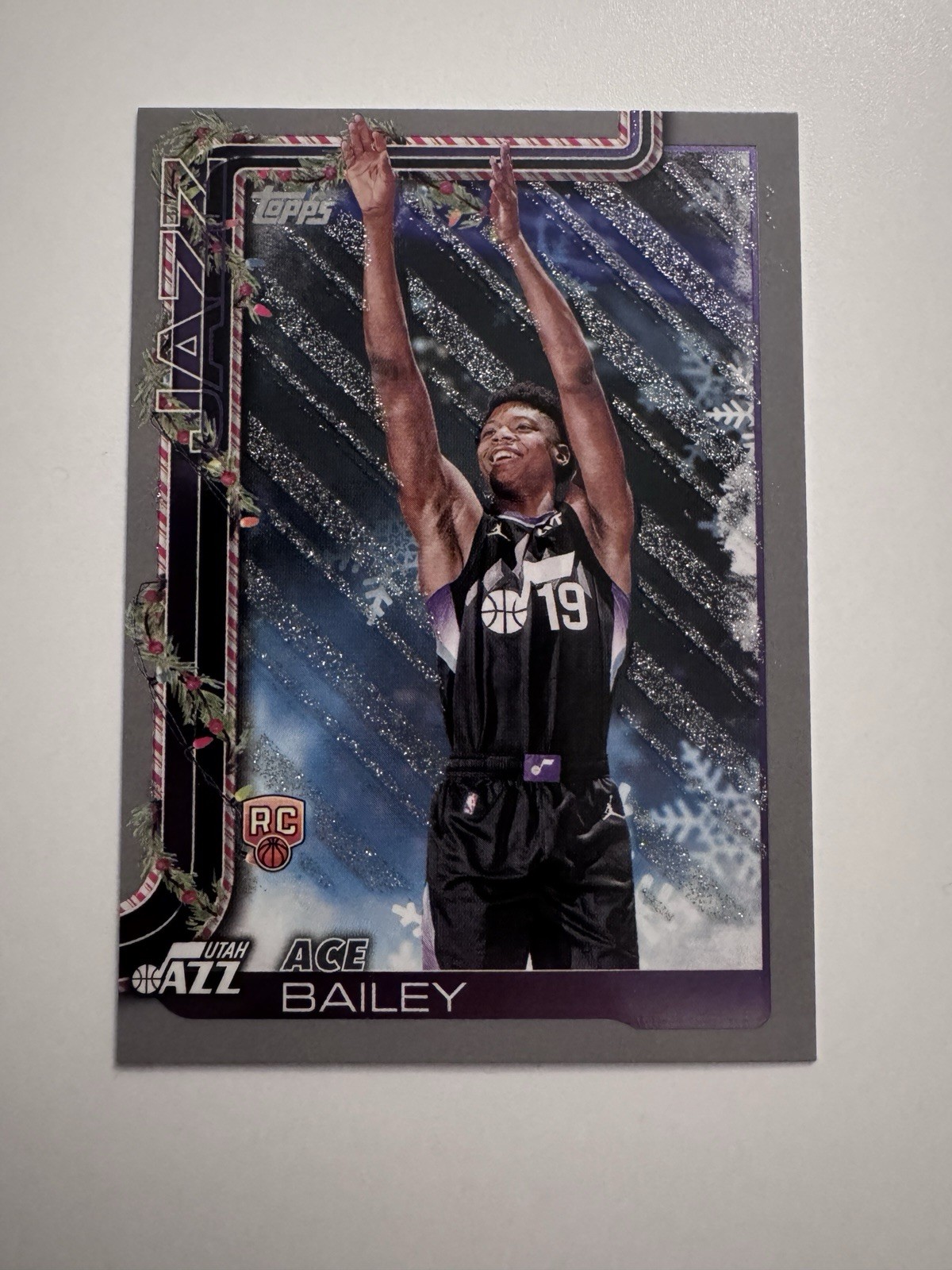 2025-26 Topps Holiday - Ace Bailey #H165 Holiday Silver Glitter (RC)
