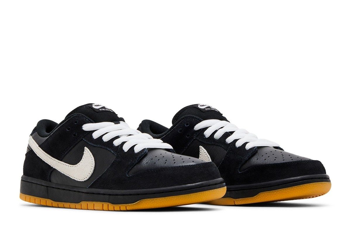 Size 8.5 - Nike Dunk Pro SB Low Black White Gum for sale online | eBay