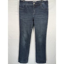 SO SLIMMING by Chico's Dark Wash Denim Jeans Straight Leg Women's Size 1 Regular