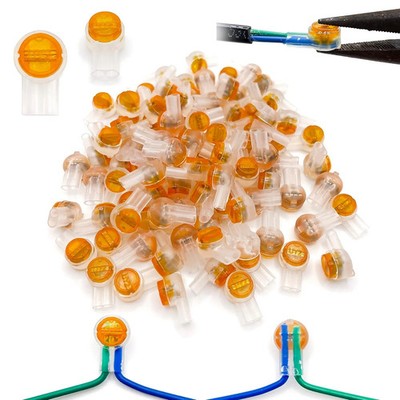 LIUJINCAN 100PCS UY2 K2 Network Cable Connectors, Telephone Wire Gel-Filled Conn