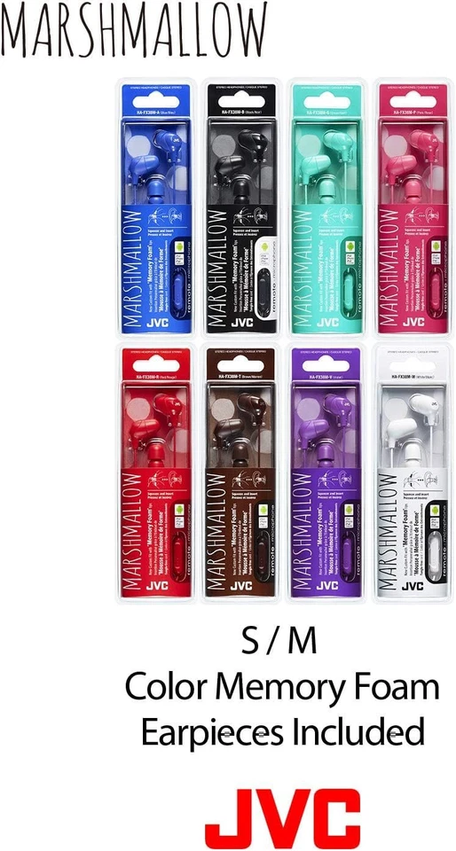 Colorful Marshmallow Earbud Headphones with Mic Blue Wired Memory Foam Earpieces - Image 2 of 4