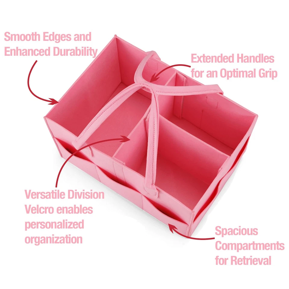 Organizador de carrito de pañales para bebé, organizador portátil de almacenamiento de guardería... Foto 2 de 4