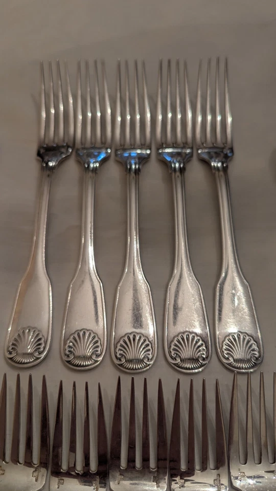 Juego de 25 cubiertos de plata vintage CHRISTOFLE Vendome Arcantia Shell Foto 4 de 4