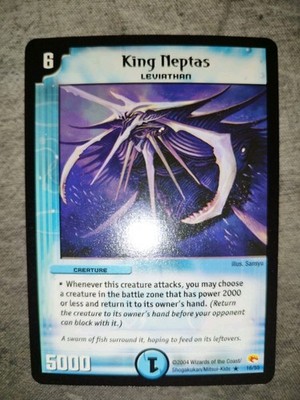 DM03 - 16/55 - King Neptas - Duel Masters Leviathan - English - Rare - DM3 NM