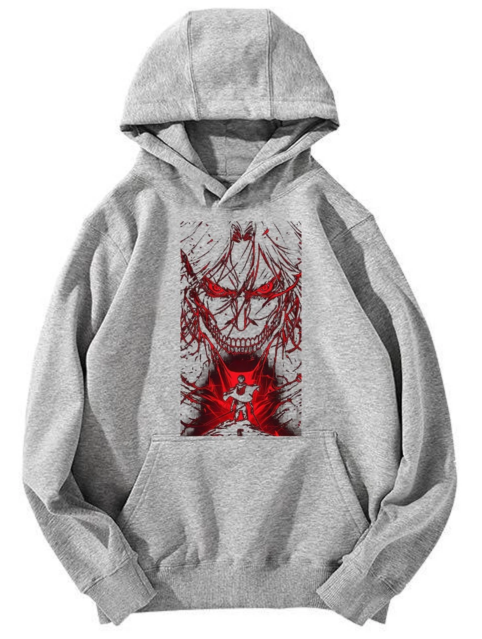 Eren Yeager AO Titan Hoodie - Founding Fiery Red Design Unisex Pullover