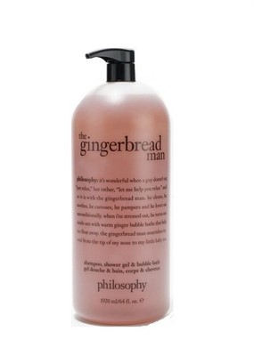 Philosophy The Gingerbread Man Shampoo Shower Gel Bubble Bath Jumbo 64 oz NEW