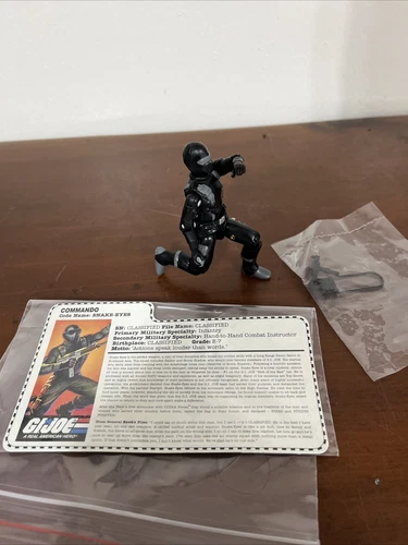 Vintage 1997 GI JOE 3.75” SNAKE EYES Stars And Stripes w/ ACCESSORIES AND CARD