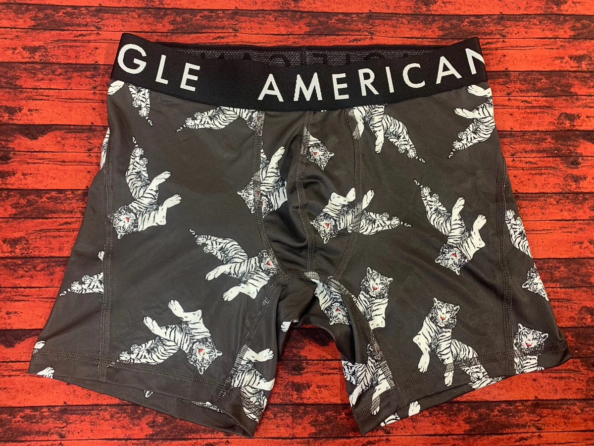 American Eagle Flex Boxer Brief sz Small 28-30 White Tigers