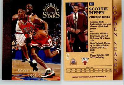 Scottie Pippen 1996 Topps Stars Golden Season #86 Bulls HOF