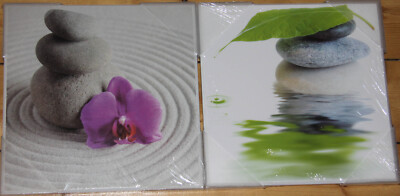 2 Stk. Art & Click 3D Trend 20 x 20 cm | 48508 Sand & Orchid | 46331 Green Leave
