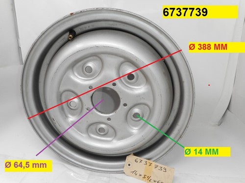 Felge Stahl FORD Transit ab 8/1991-8/1994 Ø 5 1/2Jx14" X60