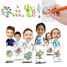 Timi&Hebe 6 Players Outdoor Lawn Games DIY Sack Race Bags,Eggs and Spoon Race