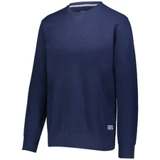 RUSSELL ATHLETIC Sweatshirt Mens Medium Blue Classic Crewneck Cotton Rich Fleece