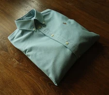 Ralph Lauren size M Slim Women's Casual Shirts Aqua Simi Blue/Green