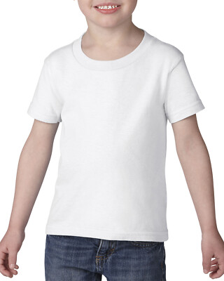 Gildan Toddler Heavy Cotton Preshrunk 5.3 oz. Taped Neck T-Shirt G510P 2T-6T