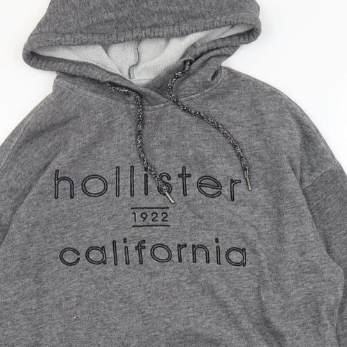 Suéter con capucha Hollister gris algodón para hombre talla XS - Imagen 7 de 12