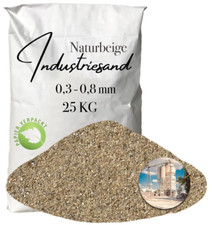 Industriesand Kunstharz Einstreuung 25 kg beiger Quarzsand Füllsand 0,3-0,8mm