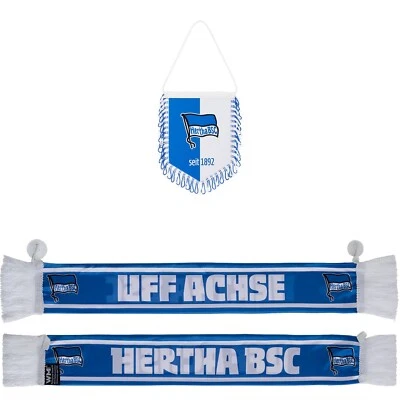HERTHA B.S.C. Hertha BSC Wimpel Banner Autoschal Auto Fahne Minischal Berliner Sport-Club 1892