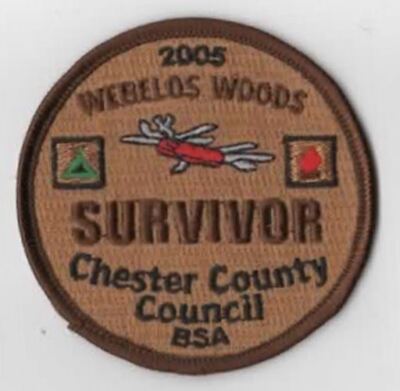 2005 BSA Chester County Council Webelos Woods Survivor BROWN Bdr