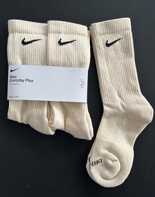 Mens Socks Nike Socks Medium Nike Everyday Plus Cream Cushioned