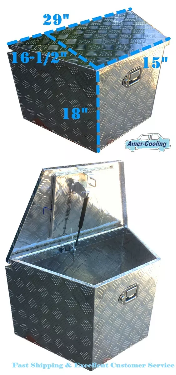 Aluminum tool box for trailer outlet