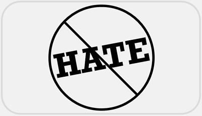 Anti Hate - 500 Stickers Pack 2.25 x 1.25 inches - Against Protest Slogan