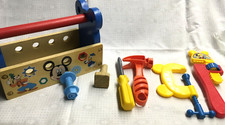 Pretend Play Tool Kit- Wooden Mickey Box with Misc Tools