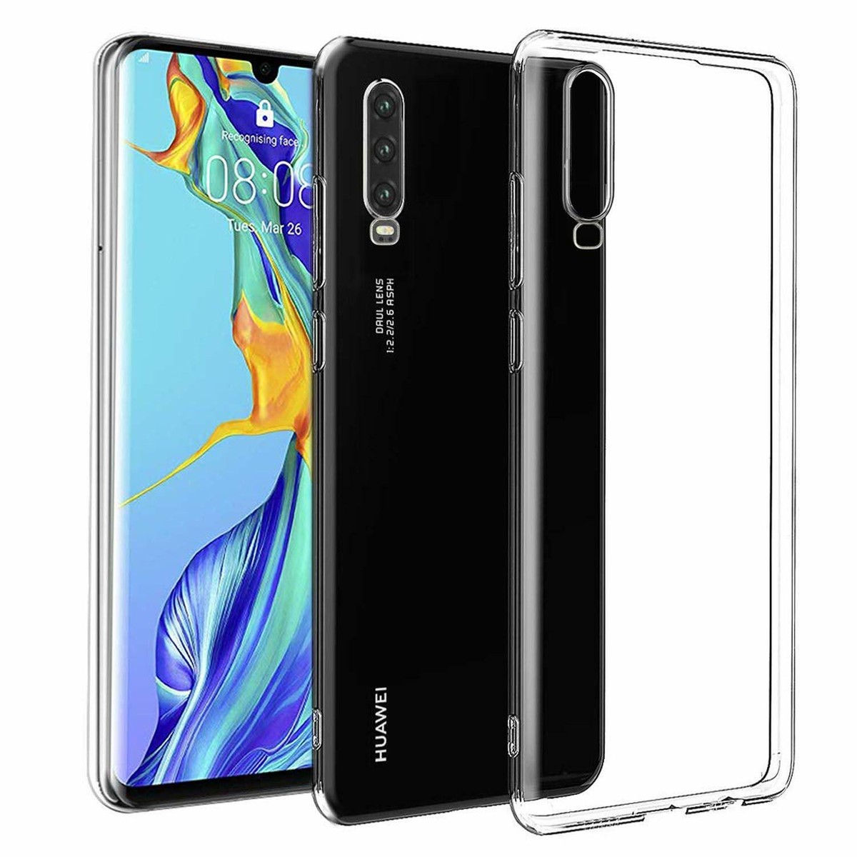 Pack Protection Huawei P10/P20/P30 Lite/P40 Pro - Coque Silicone + Verre Trempé - Transparent