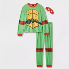 Teenage Mutant Ninja Turtles Pajamas RAPHAEL Size Adult Med Red Mask New