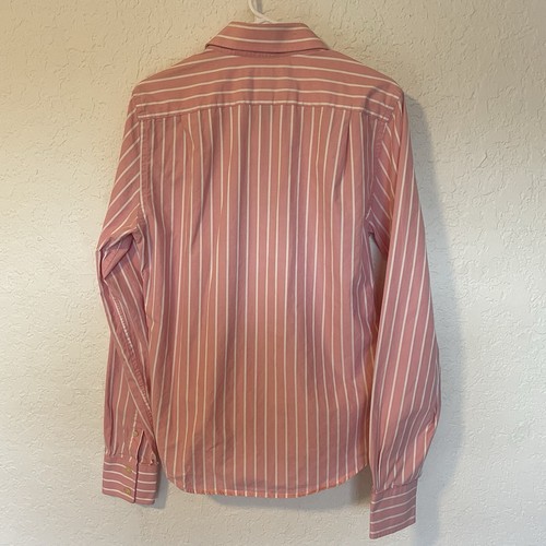 ABERCROMBIE & FITCH MENS BUTTON UP SHIRT PINK STRIPES MUSCLE FIT Small - Picture 7 of 12