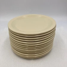 Lot of 14 Carlisle Dallas Ware Melamine Pie Plates 6" Tan Beige