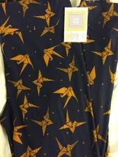 Lularoe TC Tall Curvy Blue And Orange Bronze Origami Bird New Leggings Unicorn