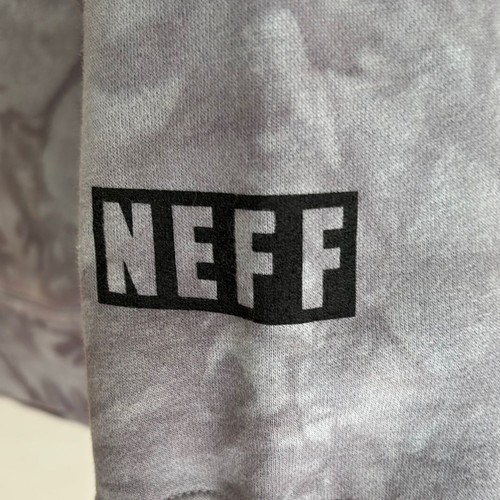 Neff Gray Tie Dye Tropical Mickey Mouse Hoodie Sweatshirt size Small Unisex - Picture 4 of 11