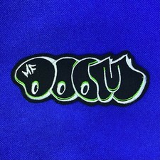 Iron on Patch - Doom Bubble Black Green Embroidered Hip Hop Rap