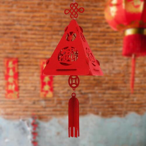 Rote chinesische Laterne, dekorativ, mittelgroß, Glücksbringer für den Segen - Bild 1 von 10