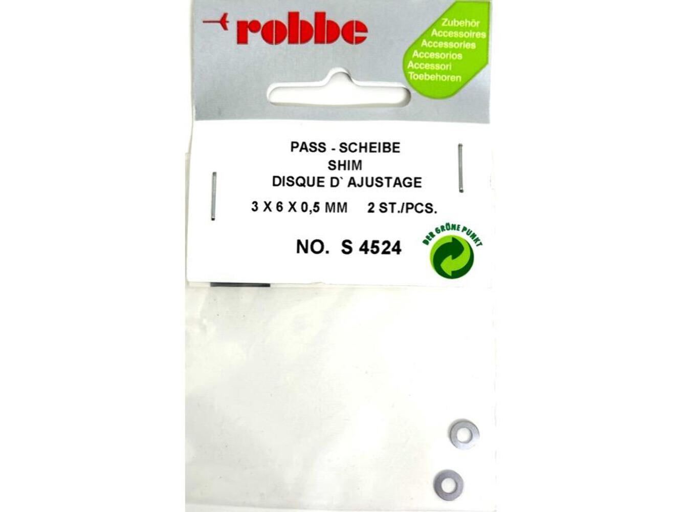 Robbe Shim Washer 3 x 6 x 0.5mm (2) : S-4524