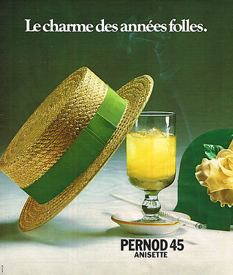 ADVERTISEMENT ADVERTISING 045 1976 PERNOD 45 ''CHARM CRAZY YEARS'' anisette 2