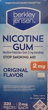 Berkley Jensen Nicotine Gum, 2mg, 320 Pieces Original Flavor Exp 1/27